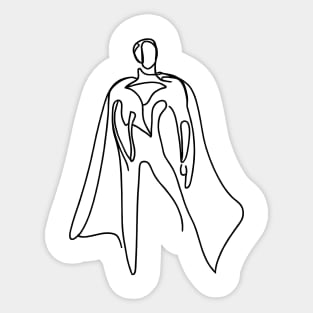 Minimalist line art Superhero Silhouette | Character 5 Sticker